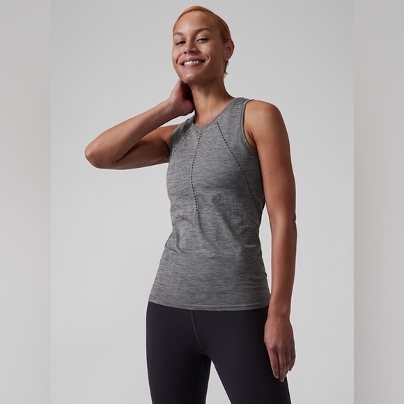 Athleta grey size medium Foothill seamless tank - Picture 1 of 9
